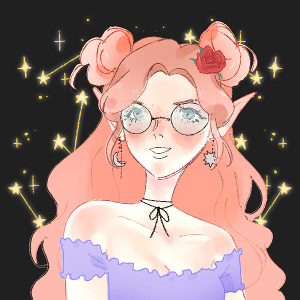 Picrew illustration A Picrew illustration of Aisling O'Halloran as a woman with strawberry blonde hair, gray eyes, and a lot of freckles.